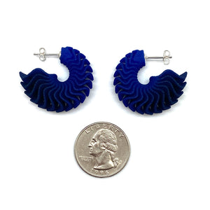 Blue Shell Hoops-Earrings-Lynne MacLachlan-Pistachios