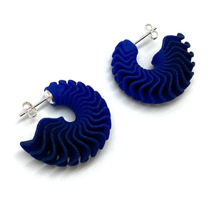 Blue Shell Hoops-Earrings-Lynne MacLachlan-Pistachios