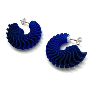 Blue Shell Hoops-Earrings-Lynne MacLachlan-Pistachios