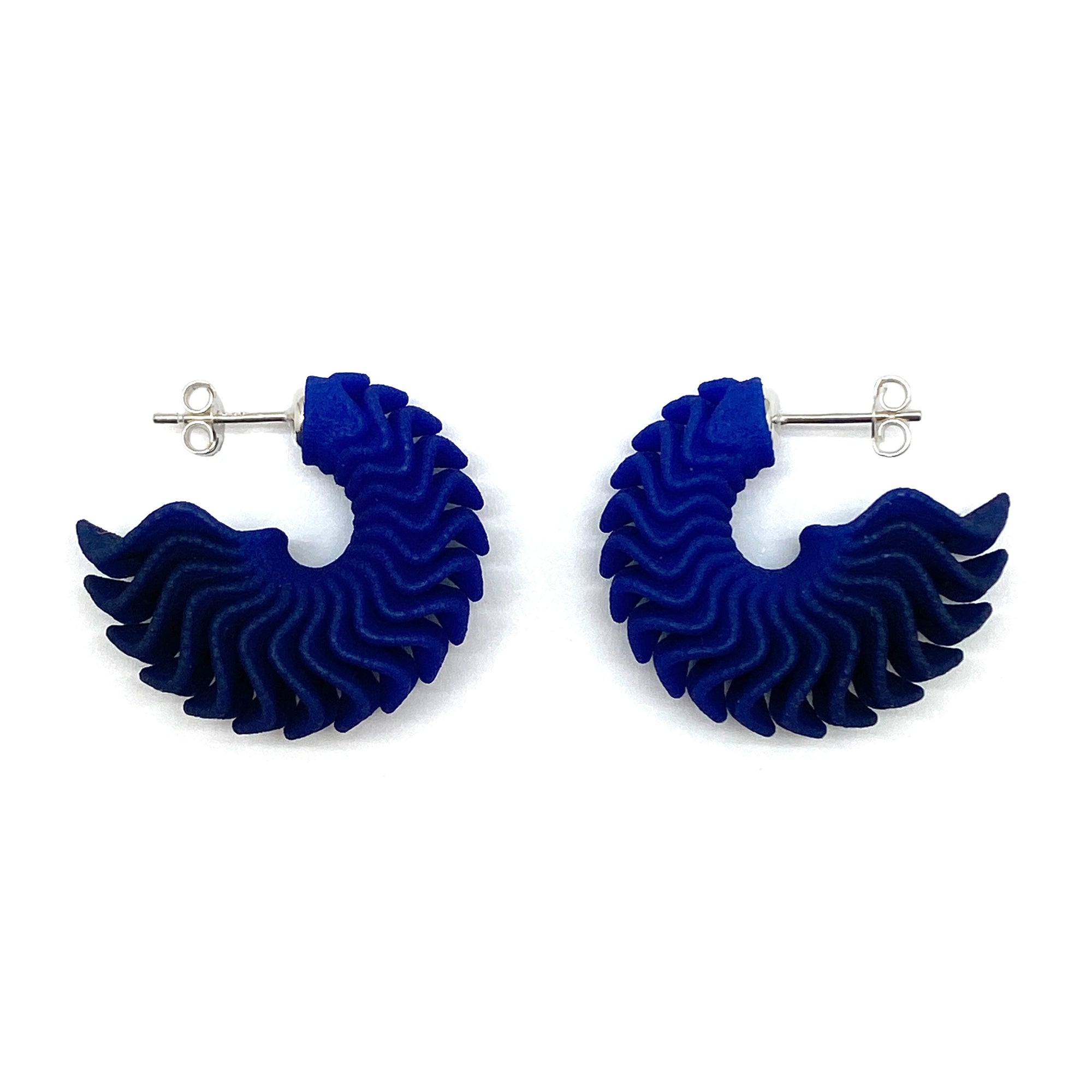 Blue Shell Hoops-Earrings-Lynne MacLachlan-Pistachios
