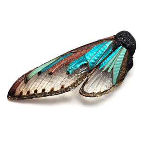 Blue Wing Brooch-Pins-Märta Mattsson-Pistachios