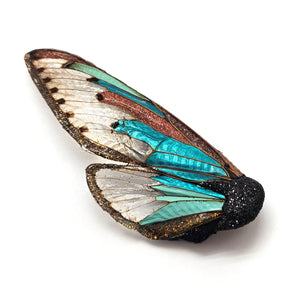 Blue Wing Brooch-Pins-Märta Mattsson-Pistachios