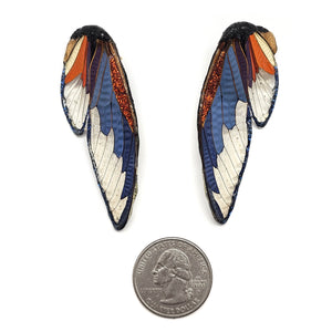 Blue Wing Earrings-Earrings-Märta Mattsson-Pistachios