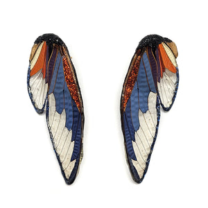 Blue Wing Earrings-Earrings-Märta Mattsson-Pistachios
