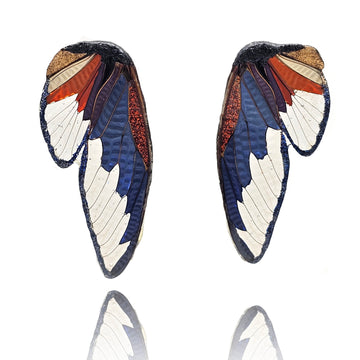 Blue Wing Earrings