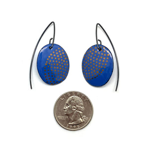 Blue and Gold Enamel Earrings-Earrings-Jenne Rayburn-Pistachios