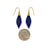 Blue and Gold Nylon Bulb Earrings-Earrings-Dorine Decayeux-Pistachios