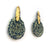 Blue and Green Knit Medallion Drops-Earrings-Brooke Marks-Swanson-Pistachios