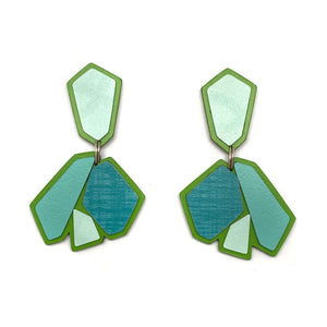 Blue and Green Vista Earrings-Earrings-Stephanie Smith-Pistachios