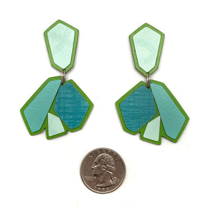 Blue and Green Vista Earrings-Earrings-Stephanie Smith-Pistachios