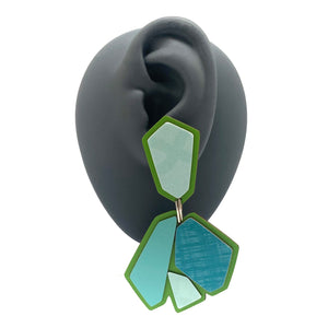 Blue and Green Vista Earrings-Earrings-Stephanie Smith-Pistachios