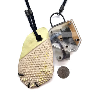 Blue and Pale Yellow Cord Necklace-Necklaces-Mélanie Denis-Pistachios