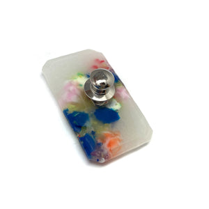 Blue and Red Small Rectangle Brooch-Pins-Asami Watanabe-Pistachios
