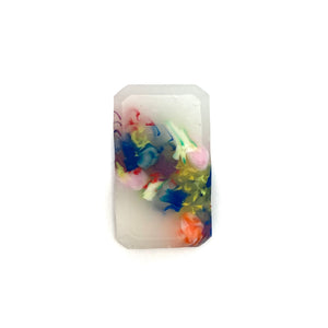 Blue and Red Small Rectangle Brooch-Pins-Asami Watanabe-Pistachios