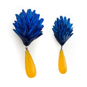 Blue and Yellow Aluminum Earrings-Earrings-Eunseok Han-Pistachios