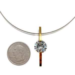 Bold CZ and Gold Pendant-Necklaces-Kacper Schiffers-Pistachios