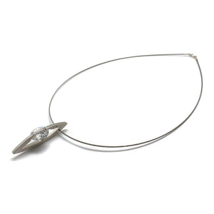 Bold CZ and Silver Pendant-Necklaces-Kacper Schiffers-Pistachios