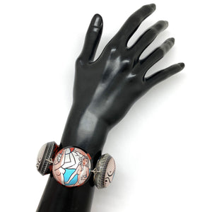 Boobie Trap Domed Link Bracelet-Bracelets-Jennifer Merchant-Pistachios