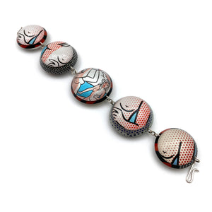 Boobie Trap Domed Link Bracelet-Bracelets-Jennifer Merchant-Pistachios