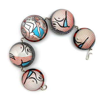 Boobie Trap Domed Link Bracelet