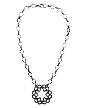 Bow Medallion Necklace-Necklaces-Liz Clark-Pistachios