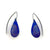 Bright Blue Tear Drop Enamel Earrings-Earrings-Jenne Rayburn-Pistachios