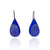 Bright Blue Tear Drop Enamel Earrings-Earrings-Jenne Rayburn-Pistachios