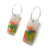 Bright Green and Orange Rectangle Earrings-Earrings-Asami Watanabe-Pistachios