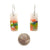 Bright Green and Orange Rectangle Earrings-Earrings-Asami Watanabe-Pistachios