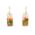 Bright Green and Orange Rectangle Earrings-Earrings-Asami Watanabe-Pistachios