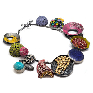 Bright Multi-Stone Necklace-Necklaces-So Young Park-Pistachios