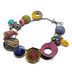 Bright Multi-Stone Necklace-Necklaces-So Young Park-Pistachios