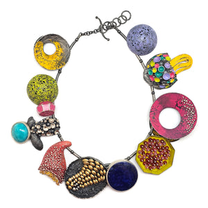 Bright Multi-Stone Necklace-Necklaces-So Young Park-Pistachios