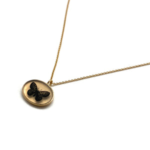 Butterfly Pendant Necklace-Necklaces-Anna Bankuti-Pistachios