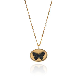 Butterfly Pendant Necklace-Necklaces-Anna Bankuti-Pistachios
