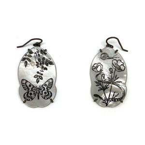 Butterfly and Bloom Earrings-Earrings-Kelly Jean Conroy-Pistachios