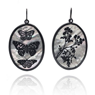 Butterfly and Bouquet Earrings