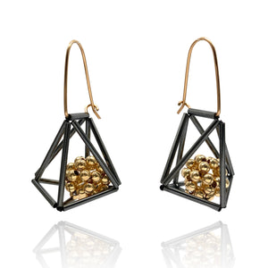 Caged Bead Earrings-Earrings-Emilie Pritchard-Pistachios