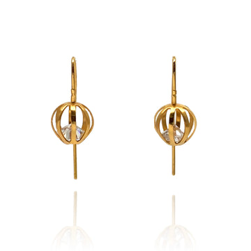 Caged CZ Earrings