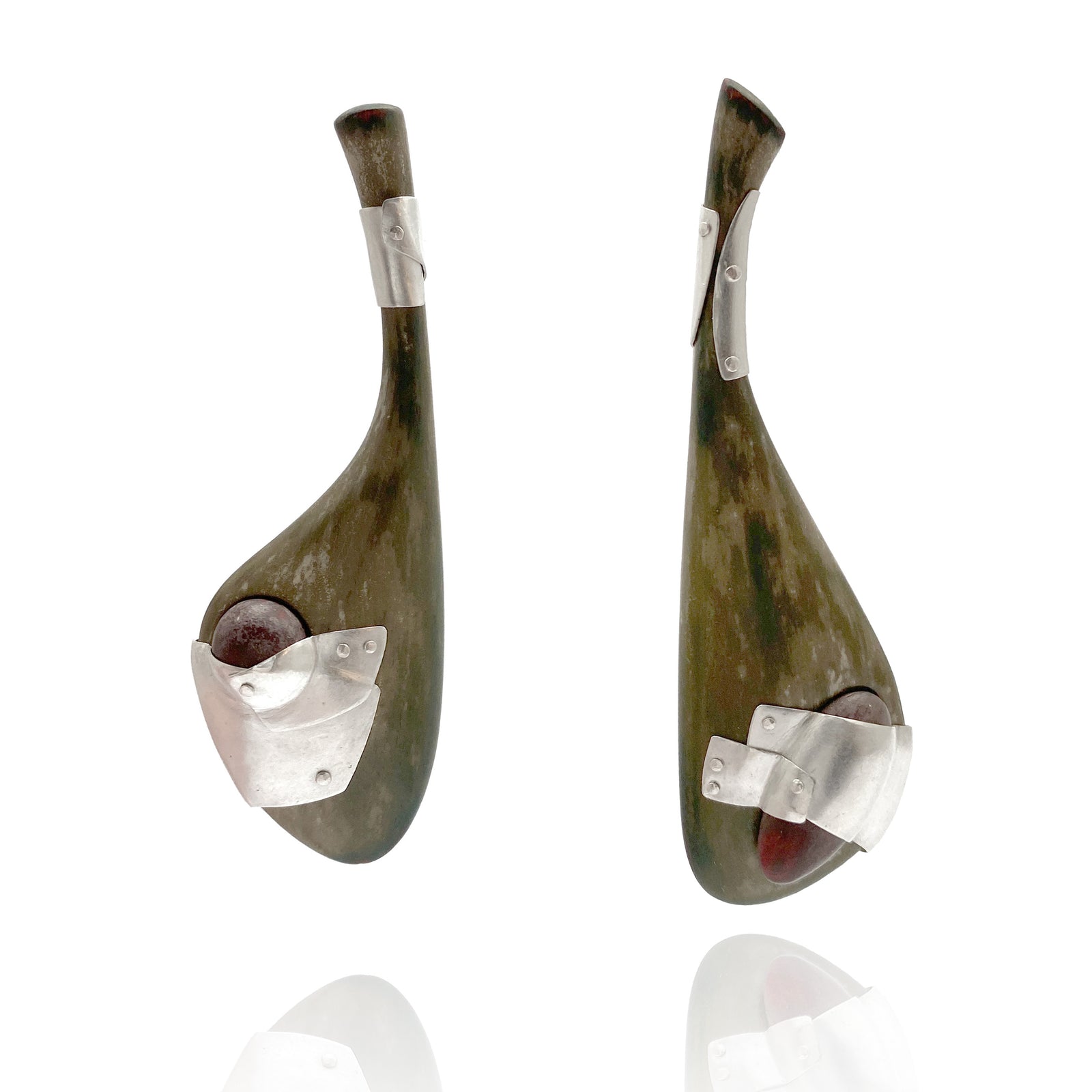 Cappy Counard - Tending: Shelter Earrings-Earrings-Precious Collective-Pistachios