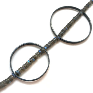 Carved Circle Bubble Necklace - Labradorite-Necklaces-Heather Guidero-Pistachios