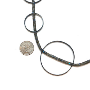 Carved Circle Bubble Necklace - Labradorite-Necklaces-Heather Guidero-Pistachios
