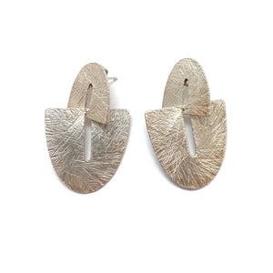 Carved Interlocking Arch Earrings-Earrings-Heather Guidero-Pistachios