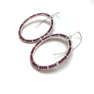 Carved Open Oval Earrings - Ruby-Earrings-Heather Guidero-Pistachios