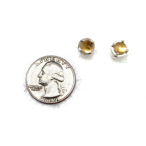 Carved Studs - Citrine-Earrings-Heather Guidero-Pistachios