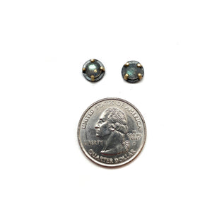 Carved Studs - Labradorite-Earrings-Heather Guidero-Pistachios