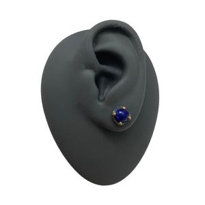 Carved Studs - Lapis-Earrings-Heather Guidero-Pistachios