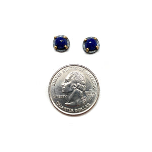 Carved Studs - Lapis-Earrings-Heather Guidero-Pistachios