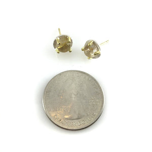Carved Studs - Rutilated Quartz-Earrings-Heather Guidero-Pistachios
