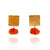 Carved Tab Earrings - Carnelian-Earrings-Heather Guidero-Pistachios